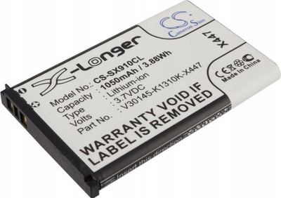 Bateri telefoni pa tel Siemens Gigaset SL910, Li-ion, 3.7V 1050mAh, e zezë