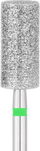 Frezë diamant për manikyr EXO Pro Cylinder, 6mm, granulim i ashpër, argjendtë