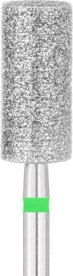Frezë diamant për manikyr EXO Pro Cylinder, 6mm, granulim i ashpër, argjendtë