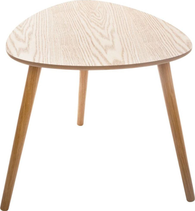 Set tavolinash kafe Atmosphera Mileo Nature, 3 copë, stil skandinav, ngjyrë dru natyral