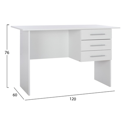Tavolinë Ensley 3 sirtarë 120×60×76 cm (HM2029.05)