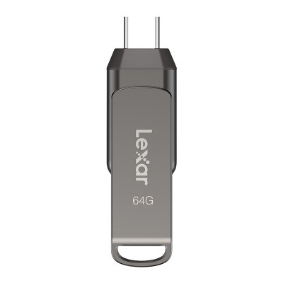 USB Lexar JumpDrive Dual Drive D400, 64GB, USB 3.2 Type A Type C, argjendtë