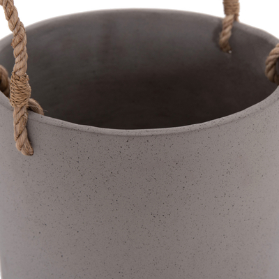 Vazo dekorative TRYLL HM4690S, fiber cement, 23cm, gri