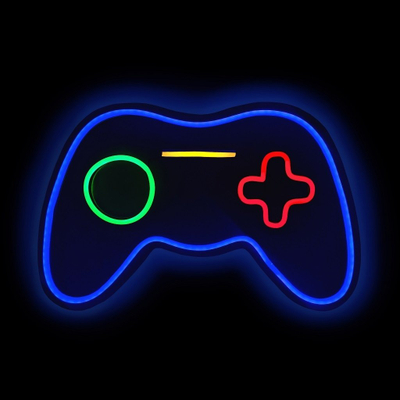 Lampë murale 2Kids Toys LED Neon Gamepad, dekorative, shumëngjyrëshe