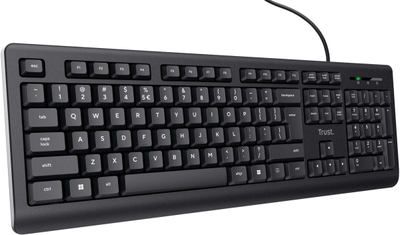 Tastierë TRUST Primo, me kabllo USB, layout CZ SK, e zezë