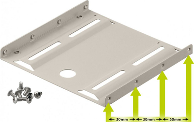 Adapter për kompjuter Wentronic Goobay 94343, për bay 3.5\", bezhë