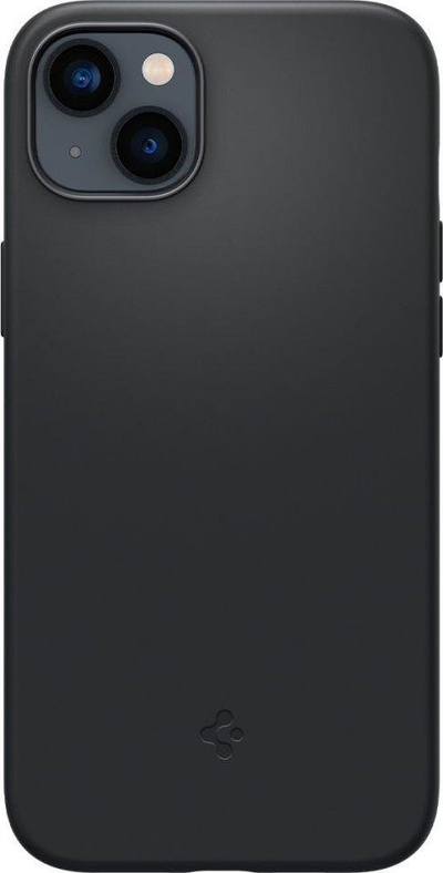 Mbrojtëse telefoni Spigen Silicone Fit Mag MagSafe për iPhone 14 Plus, silikoni, e zezë