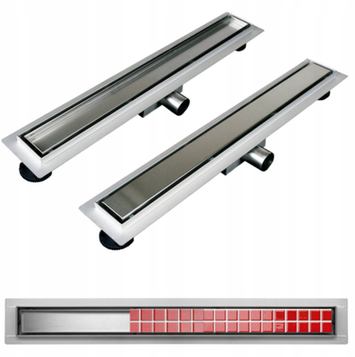 Kanal kullimi linear Hydroland L-600, 60 cm, çelik inox, argjend