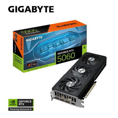 Kartë grafike Gigabyte GeForce RTX 5060 Eagle Max OC, 8GB GDDR6, PCIe 4.0