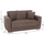 Divan-krevat HM3241.02, 2-vendësh, 150x84x88cm, bezhë