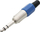 Prizë jack 6.3mm stereo HQ, trup metalik, blu
