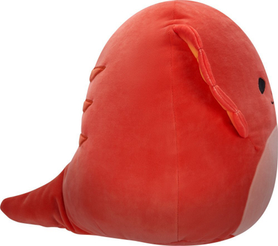 Lodër pelushi Squishmallow Maxie, hardhucë me frill, 12", e kuqe
