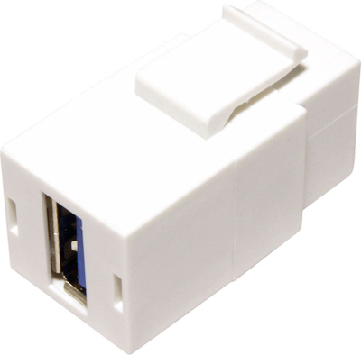 Модул USB Goobay Keystone, USB 3.0, USB A порта, бел