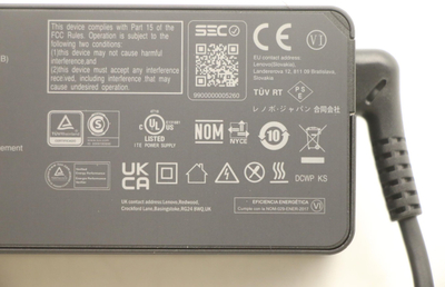 Adapter karikimi Lenovo 5A10W86303, 65W, për mrena, i zi