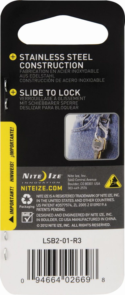 Karabiner Nite Ize S Biner Slide Lock, çelik inox, dy porta, i zi
