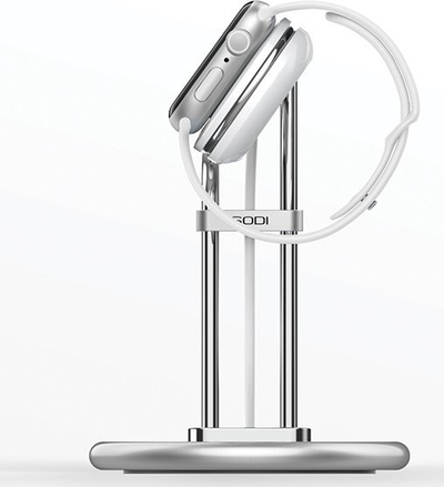 Stativ për Apple Watch Sodi SAW-300, bazë karikimi, alumin, argjend