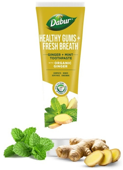 Pastë dhëmbësh Dabur Ginger Mint, 100g, pa fluoride