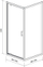 Set kabinë dushi me pellet dushi Cersanit Arteco, 90x90cm, xham transparent, profil krom