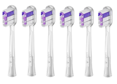 Kokë rezervë për furçë dhëmbësh Laifen Head Glossy White Medium, 6 copë