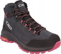 Këpucë hiking CMP Vertyx Mid WP W, lëkurë zamos, shollë gomë, gri me të zezë