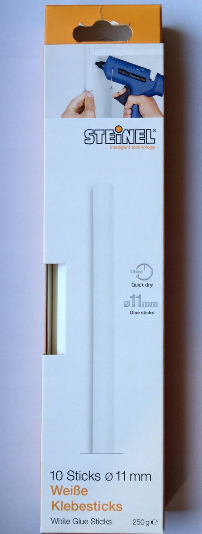 Shkopinj ngjitësi Steinel Glue Sticks 006808, 11mm, 10 copë, të bardhë