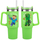 Gotë termo Minecraft Green, 900ml, me pipëz, jeshile
