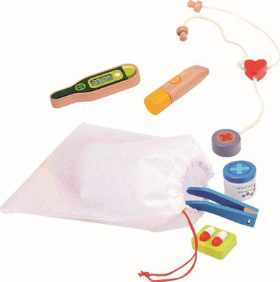 Puzzle druri 3D Bino Doctor, 29.5 x 29.5 cm, set mjeku, shumëngjyrësh