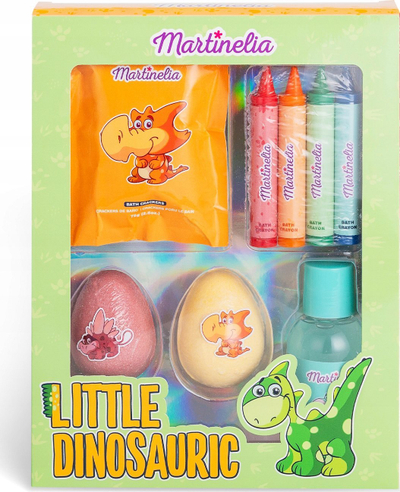 Set banjoje për kalamaj Martinelia Little Dinosauric Fun, bomba banjoje dhe xhel dushi, shumëngjyrësh