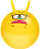 Top kërcyes me brirë Eddy Toys, 45 cm, i verdhë