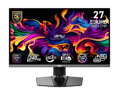 Monitor MSI MPG 272URX QD-OLED, 26.5", 4K Ultra HD, i zi