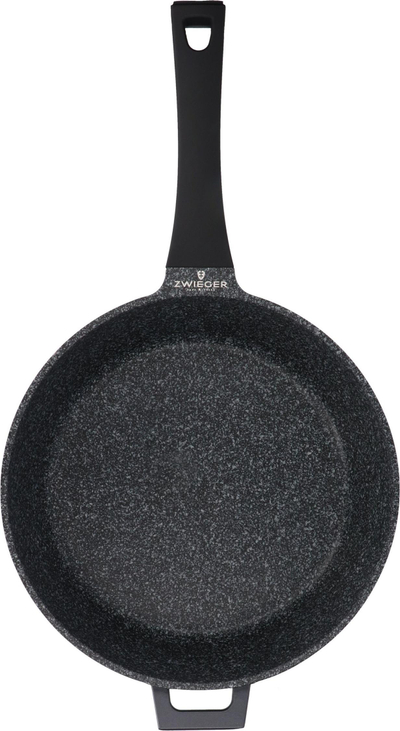 Tigan i thellë Zwieger Black Stone, 28cm, alumini i derdhur, i zi