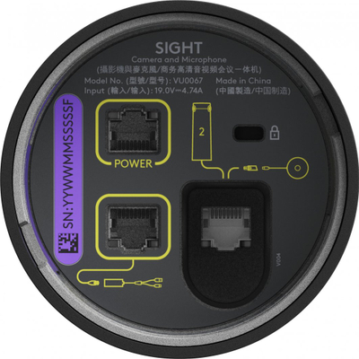 Kamerë Logitech Sight Graphite, 3840 x 2160, 60 fps, CMOS, e zezë