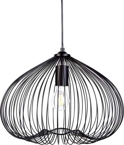 Lampë varëse Beliani Tordino, metal, stil industrial, e zezë