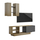 Set komodë për TV Tyson 140x31,5x43,5Hcm (HM18081), gri