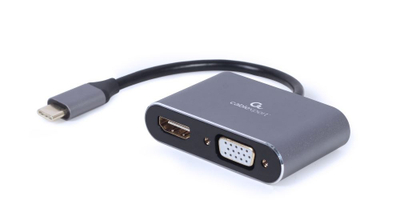 Stacion USB C Cablexpert A USB3C HDMIVGA 01, HDMI VGA, 4K 60Hz, gri