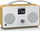 Radio portabël Lenco PIR-645, DAB+ FM Internet Radio, Bluetooth, e bardhë me dru