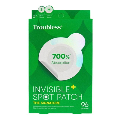 Фластери за акни Troubless Invisible Pimple Spot Patch, 96 парчиња, ултра тенки, проѕирни