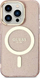 Maskë telefoni Guess GUHMN61HCMCGP për iPhone 11 XR, MagSafe, me glitter, rozë