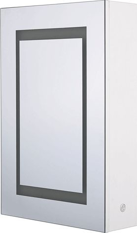 Dollap-pasqyrë banjoje me LED, 40 x 60 cm, i bardhë