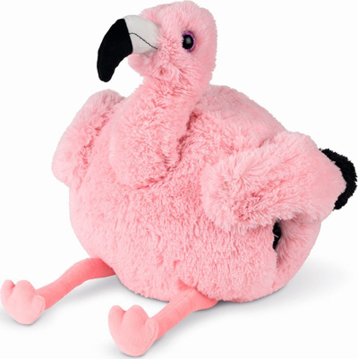 Jastëk lodër flamingo plushe, me ngrohës duarsh, rozë