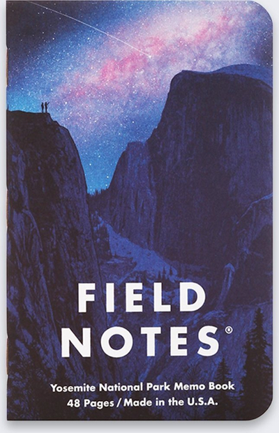Сет џебни тетратки Field Notes National Parks, 3 парчиња, џебен формат, дизајн Yosemite Zion Acadia