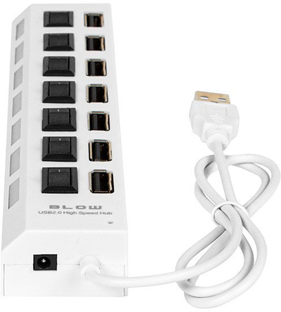 USB hub WT HUB 06, 7 porta, USB 2.0, i bardhë