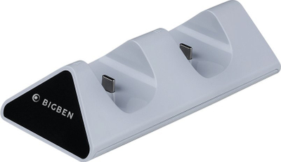 Karikues kontrollash BigBen PS5 V2, docking station, USB Type-C, bardh e zi