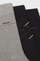 Çorape për meshkuj Hugo Boss 3-PACK, të zeza/ të hirta