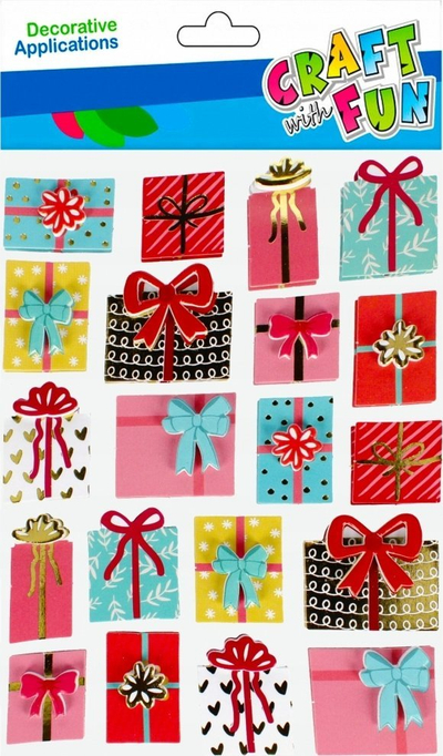 Stikera 3D dekorative Craft with Fun Presents 501880, set, shumëngjyrëshe