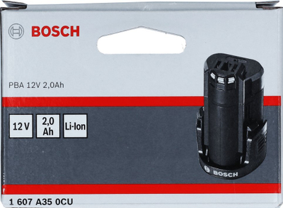 Bateri për vegla Bosch GBA 1607A350CU, 12 V, 2.0 Ah Li Ion