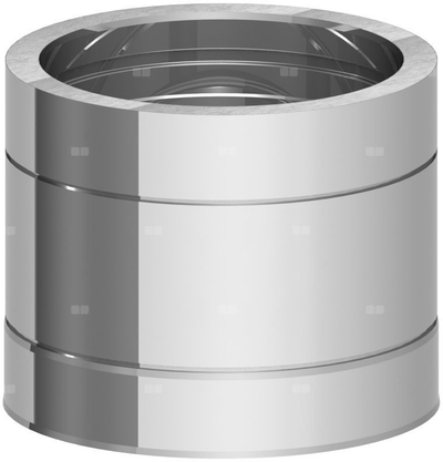 Tub oxhaku Jeremias Pipe, i gjatë 250mm, me diametër 80mm, ngjyrë argjendtë
