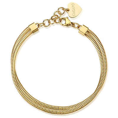 Byzylyk për femra S'Agapõ Double gold-plated Hadek Chunky SHK119, i artë