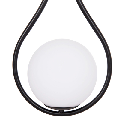 Llambadar tavani Droplet HM7503.11, metal, 23.5x12x147 cm, i zi me glob të bardhë