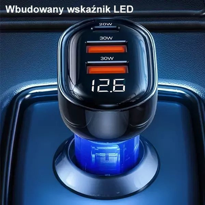 Karikues makine Usams US-CC159, 80W, 2xUSB 1xUSB-C, i zi